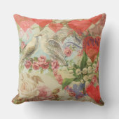 Tortelduifjes  Antiek Hart Buitenkussen (Voorkant)