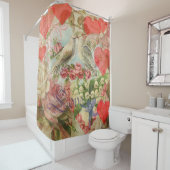 Tortelduifjes  Antiek Hart Douchegordijn (In situ)