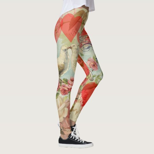 Tortelduifjes  Antiek Hart Leggings (Rechts)
