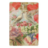 Tortelduifjes Antiek Hart Mini Klembord (Achterkant)