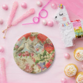 Tortelduifjes  Antiek Hart Papieren Bordje (Feest)