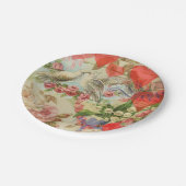 Tortelduifjes  Antiek Hart Papieren Bordje (Gekanteld)