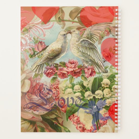 Tortelduifjes  Antiek Hart Planner (Achterkant)