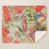 Tortelduifjes  Antiek Hart Sherpa Deken (Voorkant (horizontaal))