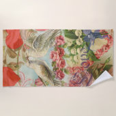 Tortelduifjes  Antiek Hart Strandlaken (Voorkant)