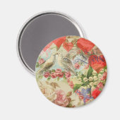 Tortelduifjes  antiek hartliefde magneet (Voorkant / Achterkant)
