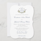 Tortelduifjes "B" Monogram Huwelijksuitnodiging Kaart (Voorkant)