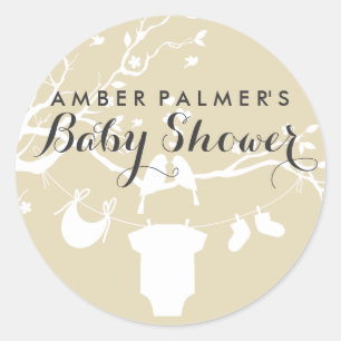 Tortelduifjes Baby shower Sticker
