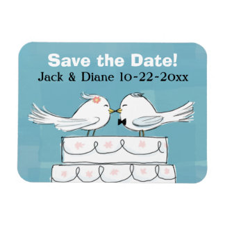 Tortelduifjes Bewaar de datum Flexible Magnet Magneet