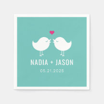 Tortelduifjes BEWERKBARE KLEUR Wedding Engagement 