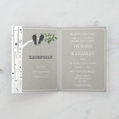  Tortelduifjes Bird Cage Wedding Invitation (Binnen)