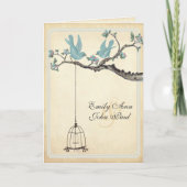 Tortelduifjes Bird Cage Wedding Invitation (Voorkant)