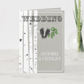  Tortelduifjes Bird Cage Wedding Invitation (Voorkant)