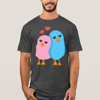 Tortelduifjes Blauw en Roze T-shirt