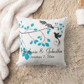 Tortelduifjes blauw kussen (Deken)
