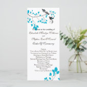 Tortelduifjes blauw programmakaart (Staand voorkant)