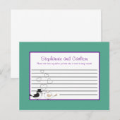 Tortelduifjes Blauwgroen/Paarse bruiloft advies Ka (Voorkant / Achterkant)