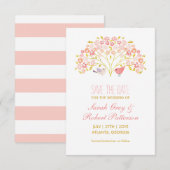 Tortelduifjes bloeden Brondenweduwen sparen de Kaa Save The Date (Voorkant / Achterkant)