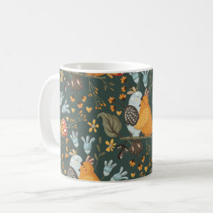 Tortelduifjes Bloemen Bohemien Patroon Koffiemok