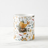 Tortelduifjes Bloemen Bohemien Patroon Koffiemok (Center)