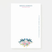 Tortelduifjes bloemen bouquet post-it® notes (Voorkant)