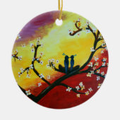 Tortelduifjes Blossom Tree Ornament (Voorkant)