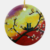 Tortelduifjes Blossom Tree Ornament (Achterkant)