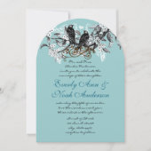  Tortelduifjes Blue Branch Wedding Kaart (Voorkant)