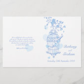 Tortelduifjes blue Wedding Program (Voorkant)