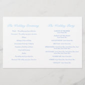 Tortelduifjes blue Wedding Program (Achterkant)