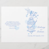 Tortelduifjes blue Wedding Program (Voorkant)