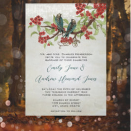 Tortelduifjes Boho Wedding Invitations Kaart