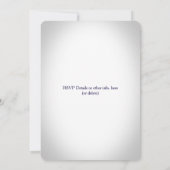 Tortelduifjes Branches Paarse & Navy bruiloft Uitn Kaart (Achterkant)