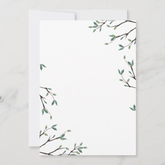 Tortelduifjes Bridal Shower Invitation Kaart (Achterkant)