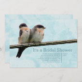 Tortelduifjes Bridal Shower Invitations Kaart (Voorkant / Achterkant)