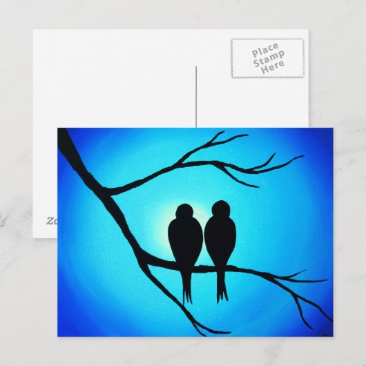 tortelduifjes briefkaart (Voorkant / Achterkant)