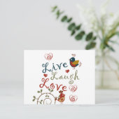 Tortelduifjes Briefkaart (Staand voorkant)