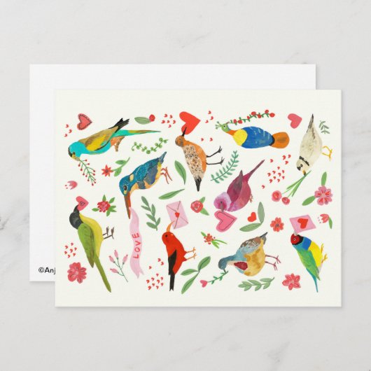 Tortelduifjes Briefkaart (Voorkant / Achterkant)