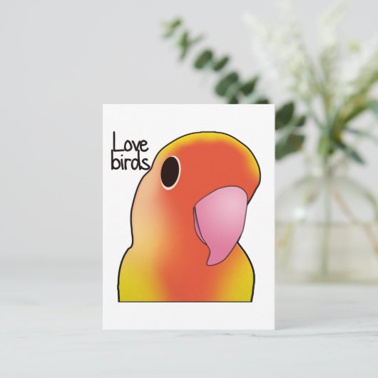 Tortelduifjes Briefkaart (Staand voorkant)