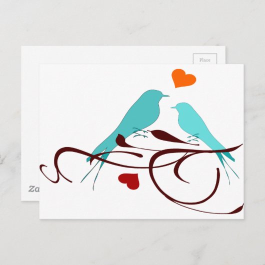  Tortelduifjes Briefkaart (Voorkant / Achterkant)