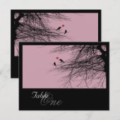 Tortelduifjes, briefkaart voor tabelinstelling (Voorkant / Achterkant)