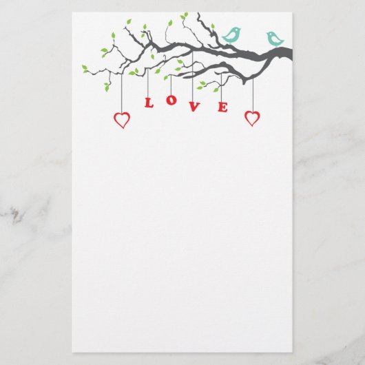 Tortelduifjes Briefpapier (Voorkant)