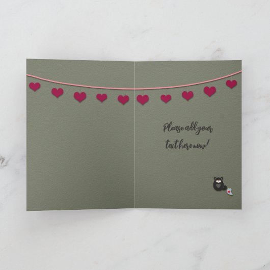 Tortelduifjes Brownstone Appartement Windows Valen Notitiekaartje (Binnen)