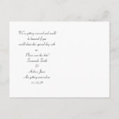 Tortelduifjes Bruiloft Bewaar de datum Uitnodiging Briefkaart (Achterkant)