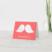 Tortelduifjes Bruiloft Gefeliciteerd Kaart (Voorkant)