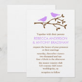 Tortelduifjes bruiloft kaart (Voorkant / Achterkant)