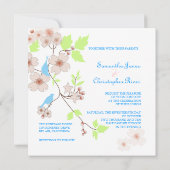 Tortelduifjes bruiloft kaart (Achterkant)