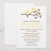 Tortelduifjes bruiloft kaart (Voorkant / Achterkant)