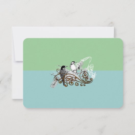  Tortelduifjes bruiloft Kaart (Achterkant)