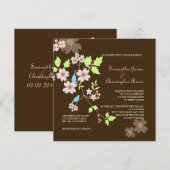 Tortelduifjes bruiloft kaart (Voorkant / Achterkant)